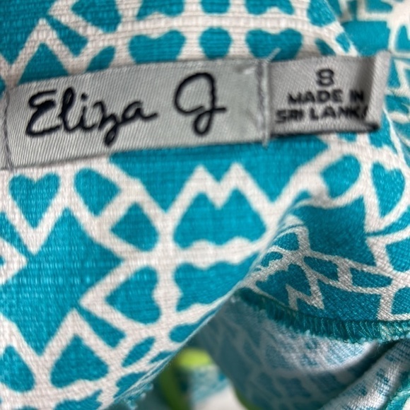 ELIZA J Retro Geometric Print Dress Size 8 - Picture 3 of 8